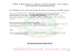 2019/2020 ADMISSIONS PAYMENT OF … · the federal polytechnic, ilaro 2019/2020 admissions payment of acceptance/application form fees all candidates offered admission in the 2019/2020