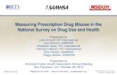 Measuring Prescription Drug Misuse in the National …...(NSDUH). The NSDUH is funded by the Substance Abuse and Mental Health Services Administration (SAMHSA), Center for Behavioral