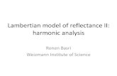 Lambertian model of reflectance II: harmonic analysis · •Rotation = phase shift (same n, different m) ... –Motion analysis “Harmonic faces” Positive values Negative values