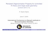 K -theory and large scale geometry€¦ · K -theory and large scale geometry (jointwork with G. Yu) H. Oyono Oyono June 17, 2014 International Conference on Banach methods in Noncommutative