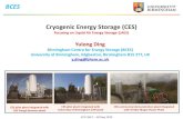 Focusing on Liquid Air Energy Storage (LAES) · 2020. 7. 1. · Energy storage –liquefaction of air using off-peak/renewable electricity with liquid air as the major energy storage