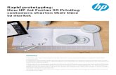 Rapid prototyping: How HP Jet Fusion 3D Printing customers ... · White paper Rapid Prototyping: How HP Jet Fusion 3D Printing customers shorten their time to market There are many