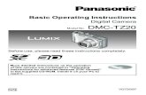 Digital Camera DMC-TZ20 - Panasonic USA · Digital Camera. Please read these Operating Instructions carefully and keep them handy for future reference. Please note that the actual