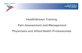HealthStream Training Pain Assessment and …...HealthStream Post Test Questions 5. A variety of nonpharmacological and cognitive-behavioral pain management interventions are available