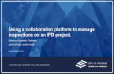 Using a collaboration platform to manage inspections on an ... Panel 10-Denerolle.pdfCAPTURE AND LEVERAGE THE LEAN ADVANTAGE Using a collaboration platform to manage inspections on