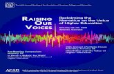 Raising Reclaiming the OuR of Higher Education VOices ... · Higher Education January 23–26, 2019 Atlanta, Georgia The 105th Annual Meeting of the Association of American Colleges