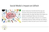 Social Media's Impact on EdTech - edWeb · Social Media's Impact on EdTech Social media has transformed the way we connect and communicate personally and professionally. So what has