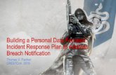 Building a Personal Data Focused Incident Response Plan to ... · Rules Using Lookup Data. Personal Data Dashboards. Personal Data Reports. Events Database. Alerts Notification s.
