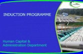Induction Program For New Employee · EIA, Hazard Operability, equipment design, functionality and maintenance, processes, civil works, mechanical and electrical works to construction