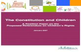 A Position Paper on the Proposed Referendum on Children’s Rights · 2012. 1. 26. · Children’s Rights Alliance – The Constitution and Children: Position Paper – January 2007