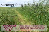Summer forage management...2020/05/22  · Summer forage management Gabriel Pent, Ph.D. Shenandoah Valley AREC McCormick Farm Virginia Tech Blaser et al. 1986. Forage-animal management