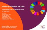Investing to achieve the SDGs...ANZ recognises the important role business will play in achieving the SDGs and believes them to represent an opportunity for business-led solutions