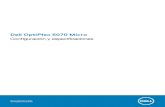 Dell OptiPlex 5070 Micro · 2019. 9. 6. · • Dispositivos de entrada • Accesorios • Entorno • Cumplimiento de normas y regulaciones medioambientales Conjunto de chips Tabla
