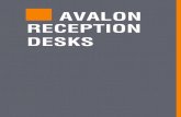 AVALON RECEPTION DESKS · world for optimum quality. An impressive Selection of 17 board finishes and 21 backboard finishes are available. Colours storage is available with a choice