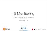 IB Monitoring - OpenFabrics Alliance · 2016. 2. 21. · IBUG 2014 - Monterey CA Colosse cluster • 960 compute nodes • 4 Lustre ﬁlesystems • Sun M9 and QNEM QDR switches •