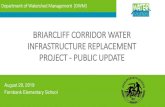 BRIARCLIFF CORRIDOR WATER INFRASTRUCTURE ......2019/08/29  · Investigation of the area uncovered aging infrastructure and operational system inefficiencies For example, 90 to 110-year