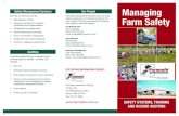Safety Management Systems Our People Managing Farm Safety · AND HAZARD AUDITING Safety Management Systems Services our staff can provide: • Safe Systems of Work • Extension and