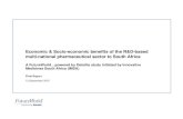 Economic & Socio-economic benefits of the R&D-based multi ...ipasa.co.za/Downloads/IPASA and Pharmaceutical... · FutureWorld…powered by Deloitte was appointed by Innovative Medicines