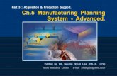Part 3 : Acquisition & Production Support. Ch.5 .... Manufacturing Planning and Co… · Part 3 : Acquisition & Production Support. Ch.5 Manufacturing Planning System - Advanced.