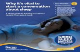 SLEEP AND STRESS start a conversation Learning outcomes ...... · sleep on mental wellbeing + Feel confident to start customer conversations about sleep health + Learn how to inform