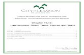 Lebanon Fire District Home - Chapter 16.15: …...2008/12/10  · City of Lebanon Development Code Adopted by City Council on December 10, 2008 Chapter 16.15: Landscaping, Street Trees,