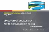 STAKEHOLDER ENGAGEMENT: Key to managing risk in mining Thomson... · TEMPLATES DESCRIBE THE CHALLENGE Modified from Boutilier, 2009. San Marcos – Sociogram levels 4 - 6 38 33 ...