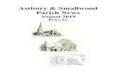 Astbury & Smallwood Parish News · Astbury & Smallwood Parish News – August 2019 If you have any queries about services of Holy Baptism or Holy Matrimony, please contact Mrs Cook