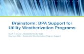 Brainstorm: BPA Support for Utility Weatherization Programs€¦ · Brainstorm: BPA Support for Utility Weatherization Programs Sarah F. Moore – Residential Sector Lead Courtney