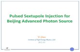 Pulsed Sextupole Injection for Beijing Advanced Photon Sourceindico.ihep.ac.cn/event/2825/session/24/... · Inj. w/ sep. mag. 1 . Pulsed Sextupole Injection Option 2 • The injection
