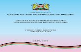 s3-eu-west-1.amazonaws.com€¦ · ii COUNTY GOVERNMENTS BUDGET IMPLEMENTATION REVIEW REPORT FOR FIRST NINE MONTHS OF FY 2017/18 PREFACE The Office of the Controller of Budget (OCOB)