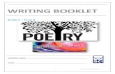 WRITING OOKLET · Introduction to POETRY 3 - 4 Tools of Poetry: Rhyme 5 - 6 Similes 7 - 8 Metaphors 9 Revision of Similes and Metaphors 10 Alliteration & Repetition 11 - 12 Personification