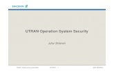 UTRAN Operation System Security · RNC NodeB NodeB Network RANOS server RAN with ATM PVCs. Master's thesis seminar presentation 22.8.2004 7 Juha Utriainen Security solution. ... Element