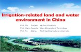 Irrigation-related land and water environment in China · 1/6 of China’s arable land has been polluted by heavy metals. 40 percent of China’s land is affected by soil erosion,