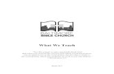 What We Teach - Baltimore Bible Church...The Holy Spirit inspired all 39 books of the Old Testament and all 27 books of the New Testament equally and completely. No other book besides