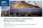 DOE Staff Report on Electricity Markets and ... - Energy.gov … · • Accelerate and reduce costs for re/licensing and permitting • Facilitate programs for workforce development