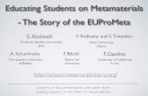Educating Students on Metamaterials - The Story of the ...school.metamorphose-vi.org/files/EUPROMETA_Presentation.pdf · Electromagnetics of complex materials Basics of plasmonics