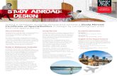 Study abroad DESIGN - swinburne.edu.au · Study abroad: DESIGN Spend a semester studying abroad and achieve a Study Abroad Certificate of Specialisation in Design by completing two