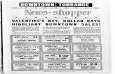 VALENTINE'S DAY, DOLLAR DAYS HIGHLIGHT DOWNTOWN SALES! · VALENTINE'S DAY, DOLLAR DAYS HIGHLIGHT DOWNTOWN SALES! DOWNTOWN IS VARIETY-TOWN I ... Today's Downtown Torronce News-Shopper