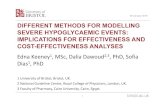 DIFFERENT METHODS FOR MODELLING SEVERE … · baseline treatment (Glargine once) calculated separately in single-arm meta-analyses using three different models • Binomial with logit