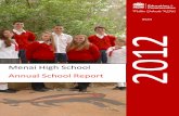 Menai High School Annual School Report · Headed by our very capable school captains James Chuter and Anna Agius and our four vice captains in Year 2012, the SRC had student elected