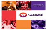 SPONSORSHIP OPPORTUNITIES - WeCOACH · SPONSORSHIP OPPORTUNITIES For sponsorship information contact Megan Kahn, CEO at megan@wecoachsports.org DIGITAL COMMUNICATIONS • High 5 e-newsletter