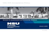 NSU Gift Acceptance Policy - Nova Southeastern University · Form of gift –whether the gift is offered in a form that NSU can use without incurring substantial expense or difficulty;