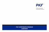 PKF CORPORATE FINANCE LEBANON · II- Corporate Finance Our Five Corporate Finance Service Lines • Financial Due Diligence • Tax Due Diligence • IPO Assistance Transaction •