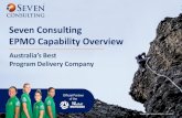 Seven Consulting EPMO Capability Overview€¦ · integrated processes, tools and techniques focused on simpler, ... Training & Tools PMO not adding value or seen as ^just policemen