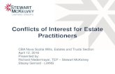 Conflicts of Interest for Estate Practitioners · –Drafting wills for a client and acting as executor –Drafting powers of attorney for a client and being appointed as attorney