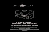 PURE VISION DECORATIVE FIREBOX...pipe is to be provided into the firebox. An access hole is provided in the back of the firebox. A 500mm tail is required into the firebox to allow