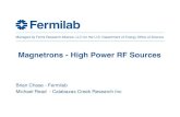 Magnetrons - High Power RF Sources · 2018. 4. 5. · Magnetron Collaboration • Calabazas Creek Research Inc – Michael Read, R. Lawrence Ives, Thuc Bui • Fermi National Accelerator