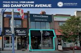 PRIME RETAIL | FOR LEASE 393 DANFORTH AVENUE · Avenue oﬀers prime retail exposure in the heart of Greektown. The property beneﬁts from high pedestrian and ... UTILITIES Separately