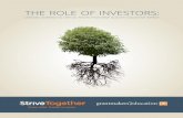 The Role of Investors€¦ · Within collective impact, investors can align their interests to improve outcomes within a broadly shared community agenda. Investors at the table have