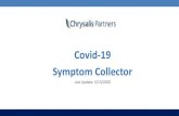 Covid-19 Symptom Collector · Real-Time Covid-19 Symptom Collector •Allows users from anywhere to report their symptoms from the safety of their homes via their phone, tablet or